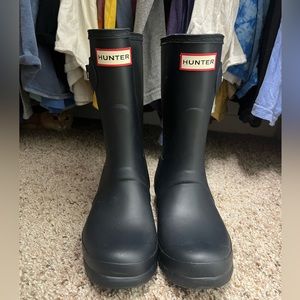 Navy Hunter Boots Women’s 7